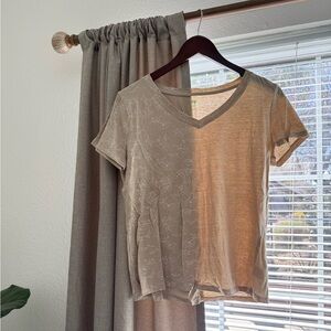 Tan Floral Women's Top by Dip